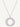 18ct white gold diamond circle pendant and trace chain