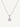 18ct white gold diamond cluster pendant & trace chain