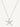 18ct white gold diamond grain set starfish pendant & fine cable chain