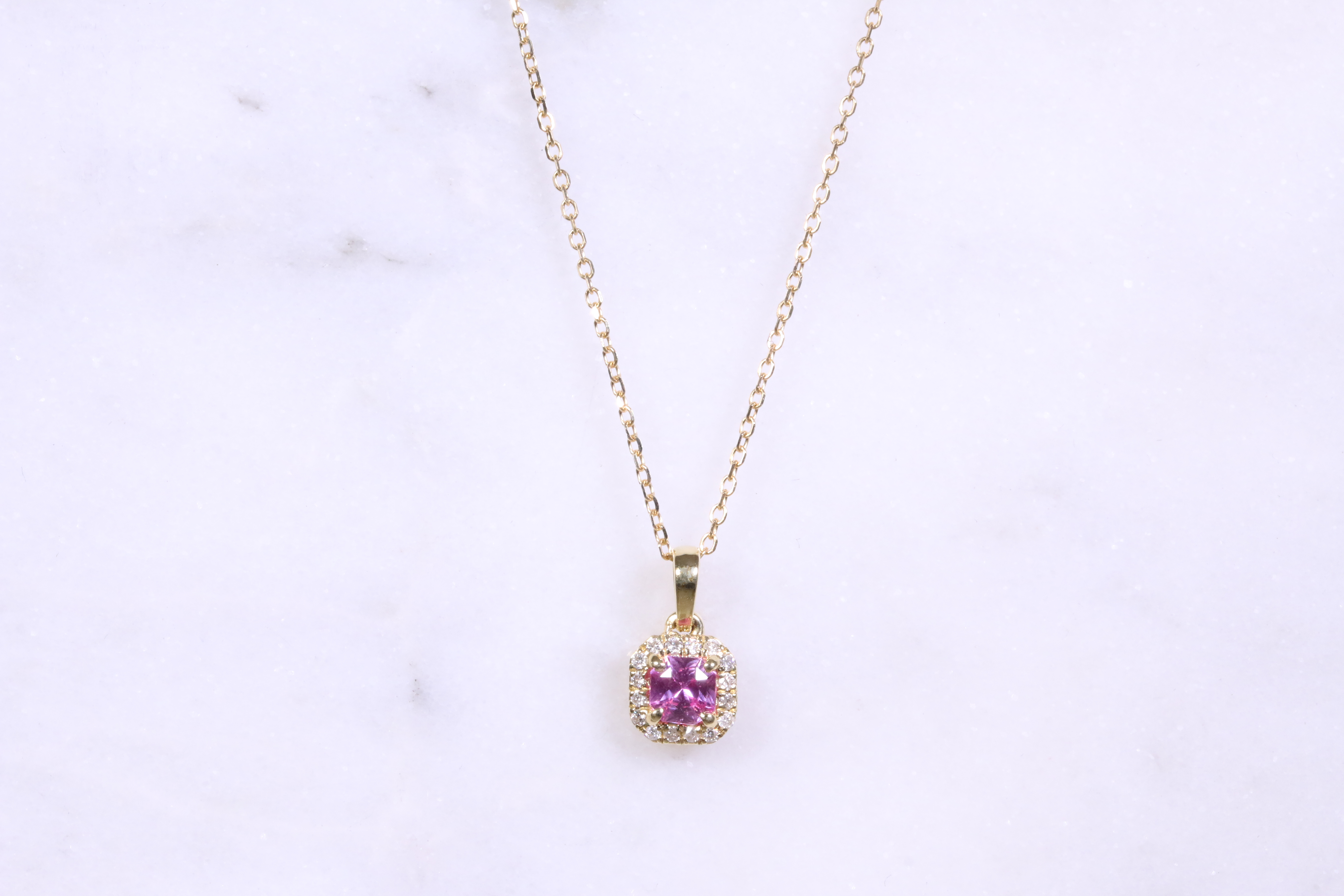 Pink Sapphire and Diamond Pendant - Hancocks Jewellers