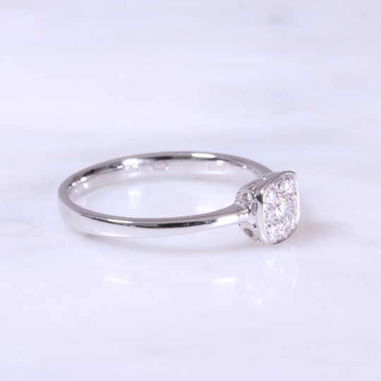 Cushion Pavé Diamond Ring