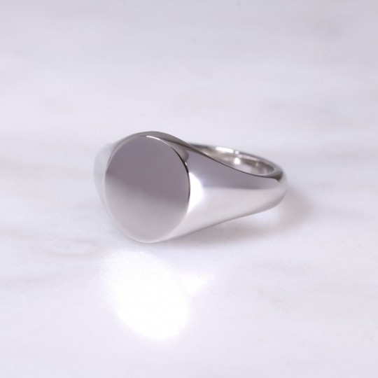Solid Platinum Signet Ring | Seal Engraved | Lanes Jewellery & Prestige ...