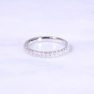 Micro Claw Set Diamond Half Eternity Ring 2.5mm